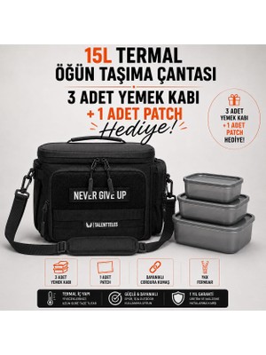 Talentteles Termal 15L Black  Öğün Taşıma Çantası