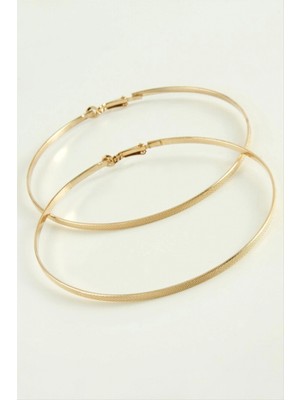 Hace Bazaar Noktalı Metal Halka Küpe 9-10 cm