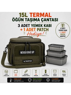 Talentteles Termal 15L Haki Öğün Taşıma Çantası