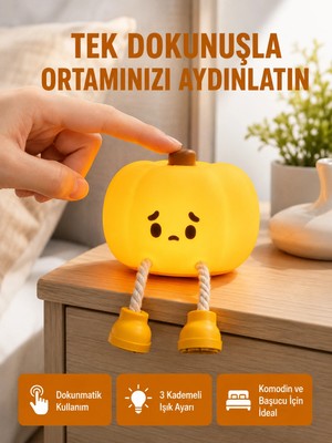 Epilons Silikon Pumpkin Night Light Telefon Tutuculu LED Lamba Yeni Nesil