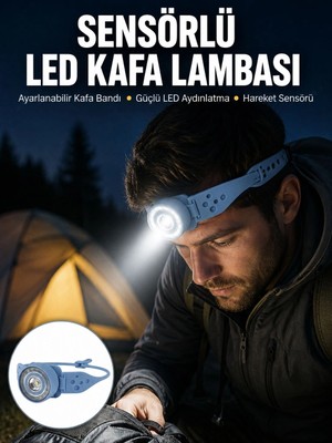 Epilons Uzun Pil Ömürlü Kamp ve Dağcılık Kafa Lambası Yeni Nesil