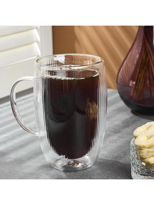 Zemira Lineo Çift Cidarlı Kupa 450 ml