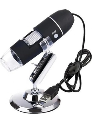 1600X USB Dijital Mikroskop Kamera Endoskop 8led Büyüteç Metal Standı