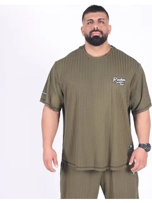 Ruchon Nutrition Ruchon Usa Erkek Oversize Spor Tişörtü - Gri M