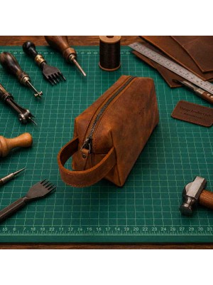 Vintage Leather Craft Hakiki Deri Erkek Çantası