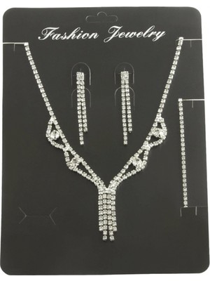 Hace Bazaar Sallantılı Taşlı Set Kolye