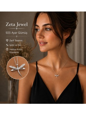 Zeta Jewel 925 Ayar Gümüş Yusufçuk Kolye- Minimal Zarif Tasarım - Hediye Kutulu
