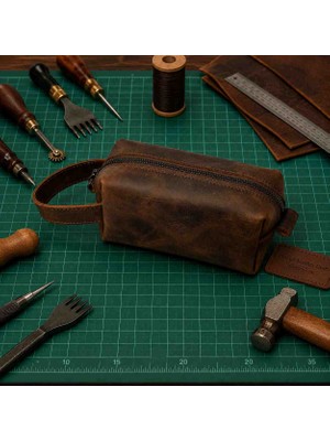 Vintage Leather Craft Hakiki Deri Erkek Çantası