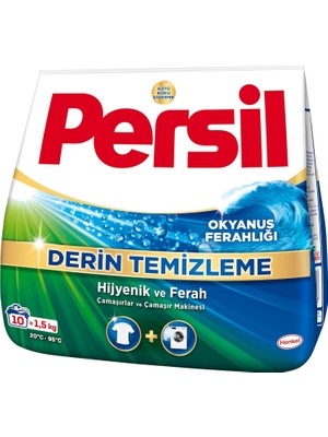 Okyanus Ferahlığı Derin Temizleme 1, 5 kg Toz Çamaşır Deterjanı Hijyenik ve Ferah