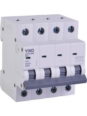 4VTB-4B32 Otomatik Sigorta 4,5ka B Tipi 4 Kutup 32A