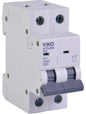 4VTB-2C40 Otomatik Sigorta 4,5ka C Tipi 2 Kutup 40A