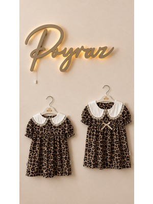 Poyraz Bebe Leopar Fisto Yakalı Elbise