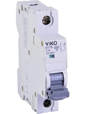 6VTB-1C10 Otomatik Sigorta 6ka C Tipi 1 Kutup 10A