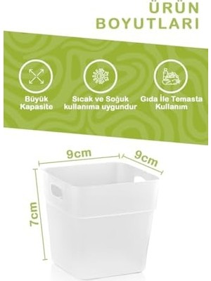 Mithra Life 6 Adet Şeffaf Buzdolabı Kapak Içi Düzenleyici ve Banyo Organizer, Çok Amaçlı Mutfak Çekmece Düzenleyici Seti, MIT1103