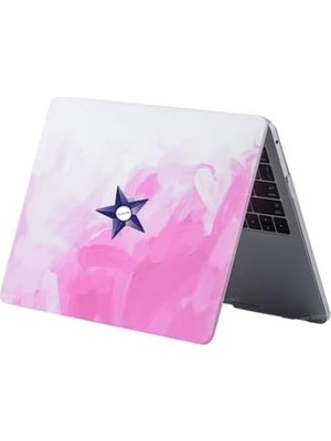 MacBook Air 13.6 Inç Kılıf Uyumlu M2 M3 M4 M5 Sert Koruyucu Hard Case A2681 A3113 A3240 A3449 Darbe ve Çizilme Koruma Pembe