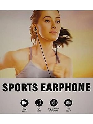 K103 3.5mm Jack Girişli Metal Yüksek Ses Sporcu Kulak Içi Extra Bass Beyaz Kulaklık Stereo Beyaz
