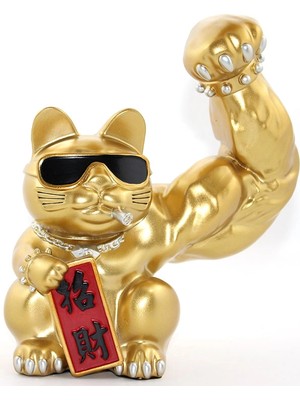 The Gencoo Polyester Şanslı Kedi Figürü ALK2272