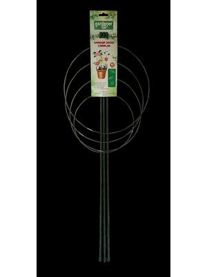 Gardener 53698 Tırmanan Bitkiler Için Halkalı Destek (Sarmaşık) Çubuğu - 90 cm