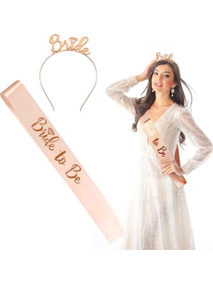 Rwekdza Pembe Altın Bekarlığa Veda Partisi Dekorasyon Seti Bride To Be Kuşak Dekorasyon Bekarlığa ve