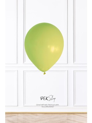 Limon Yeşili Renk Balon 10 Adet - 12 Inc 30 cm Parti Balonu