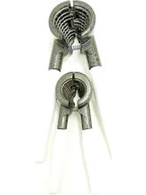 2 Parça Set Metal Fındık - Ceviz Kıracak Beyaz Saplı