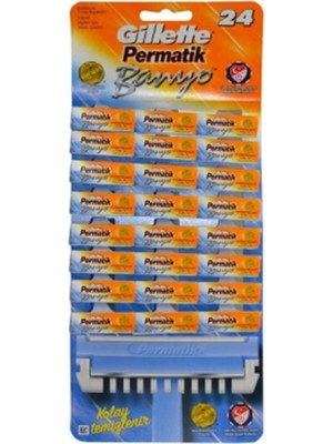 Permatik Banyo Saplı Jilet Kartela 48 Parça