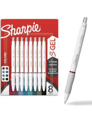 Sharpie Sharpıe S-Jel Kalemler, Moda Varil Jel Kalemler, Inci Beyaz Gövde, Orta (0,7 Mm) Nokta, Kalın Mürekk