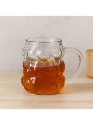 Borosilikat Cam Kulplu Bardak 350 ml