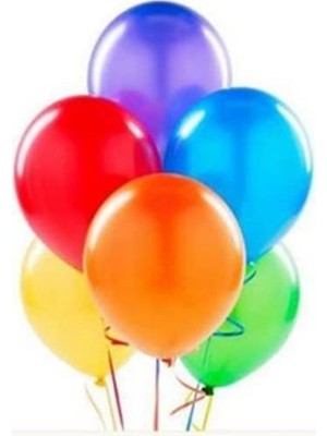 New Global Benim - Metalik Karışık Renkli Balon 12 Inch 10 Adet
