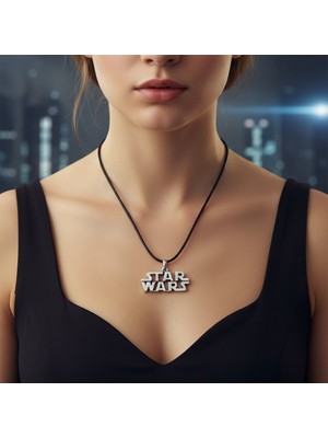Alooya Star Wars Gümüş Kaplama Deri İp Kolye
