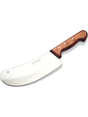 Bursa Paslanmaz Mutfak Soğan Satırı, Börek Bıçağı No:2, 18 cm - Ahşap Sap