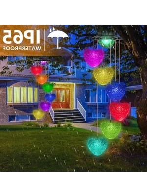 Aesco Güneş Enerjili Renk Geçişli Kristal Kalp AYDINLATMA/GT-SL40          [enerji Sınıfı A+++]