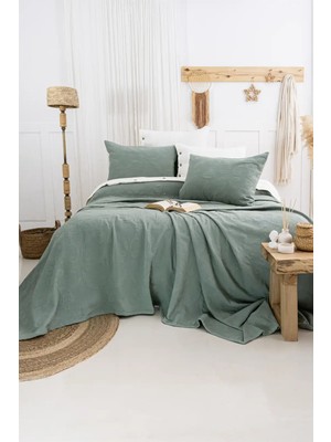 Melonika Şaheser Home Collection Yatak Örtüsü Çift Kişilik Julia Yeşil