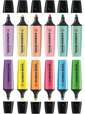 Aesco Stabılo 6 Pastel 6 Canlı Renk Boss 12'li Kalem Seti