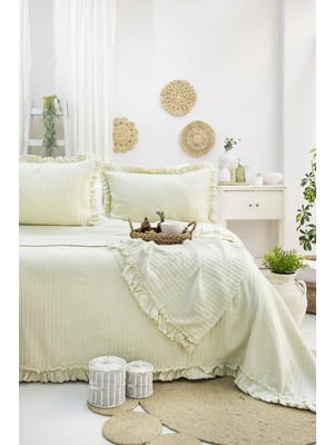 Melonika Şaheser Home Collection Yatak Örtüsü Çift Kişilik Marta Yeşil