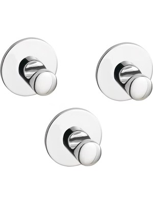 Ikea Skoghall Kanca, Kendinden Yapışkanlı, Krom Kaplama, 3 Adet, 160 x 100 mm