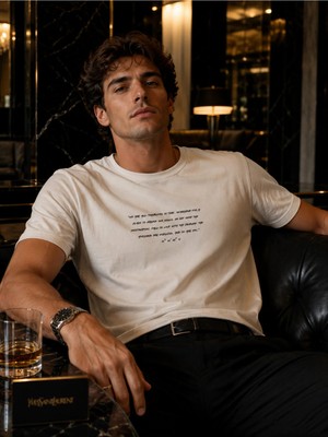 Me Selection Yazı Tasarım %100 Pamuk Unisex Basic Tişört