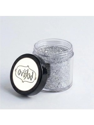 Aesco Gümüş Renkli 10 gr Toz Sim, Glitter ve Sim Seti
