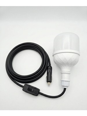 New Global Araç Çakmak Girişli 30W 12V LED Ampul,lü E27 Duylu Anahtarlı Araç,karavan,kamp Seyyar Lamba 12/16A 2
