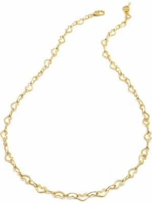 Trend Kapında Kaplama Zincir Pirinç   cm Kolye Zincir 60 cm - KL0249