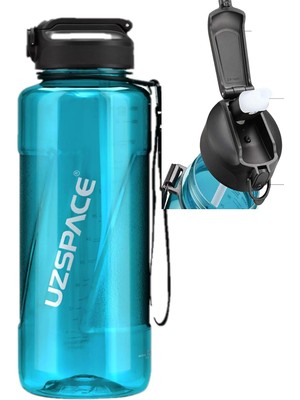 Uzspace Fiftyfifty Pipetli Mega Boy 1500ML Su Matarası Turkuaz