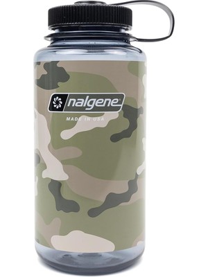 Nalgene 32OZ Geniş Ağız Grisi Siyah Kamuflaj ile