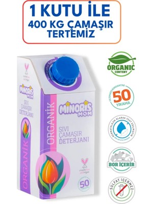 Mom Organik Sıvı Çamaşır Deterjanı 1 Lt 50 Yıkama