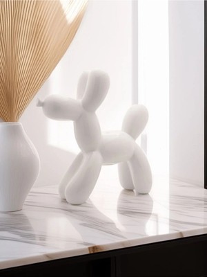Ersu Store 25CM Balon Köpek Biblo Obje Dekoratif Heykel, Modern Ev & Ofis Aksesuarı Hediyelik