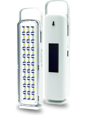 Pelsan 30 Ledli Solar Işıldak, 6500 Kelvin Beyaz Işık, Şarj Edilebilir 2000MAH Batarya, Taşınabilir