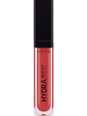 Note Cosmetics Hydramoist Lipgloss 08 Party Mood Nemlendirici Dudak Parlatıcısı, Kırmızı