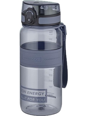 Uzspace Su Matarası 650 ml Yenilenen Renkler Gri