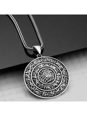 Tienda Elegante Gümüş Ayetel Kürsi Kolye