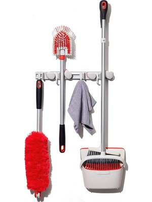 Oxo Good Grips Duvar Düzenleyici, Paspas ve Süpürge Için, 7,6 x 12,7 x 43,2 cm