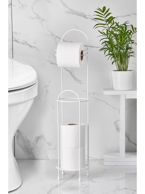 Ferforje Wc Tuvalet Kağıtlık Beyaz